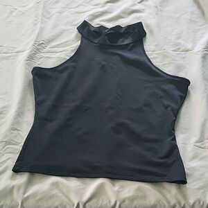 Chic Black High-Neck Women's Tank Top